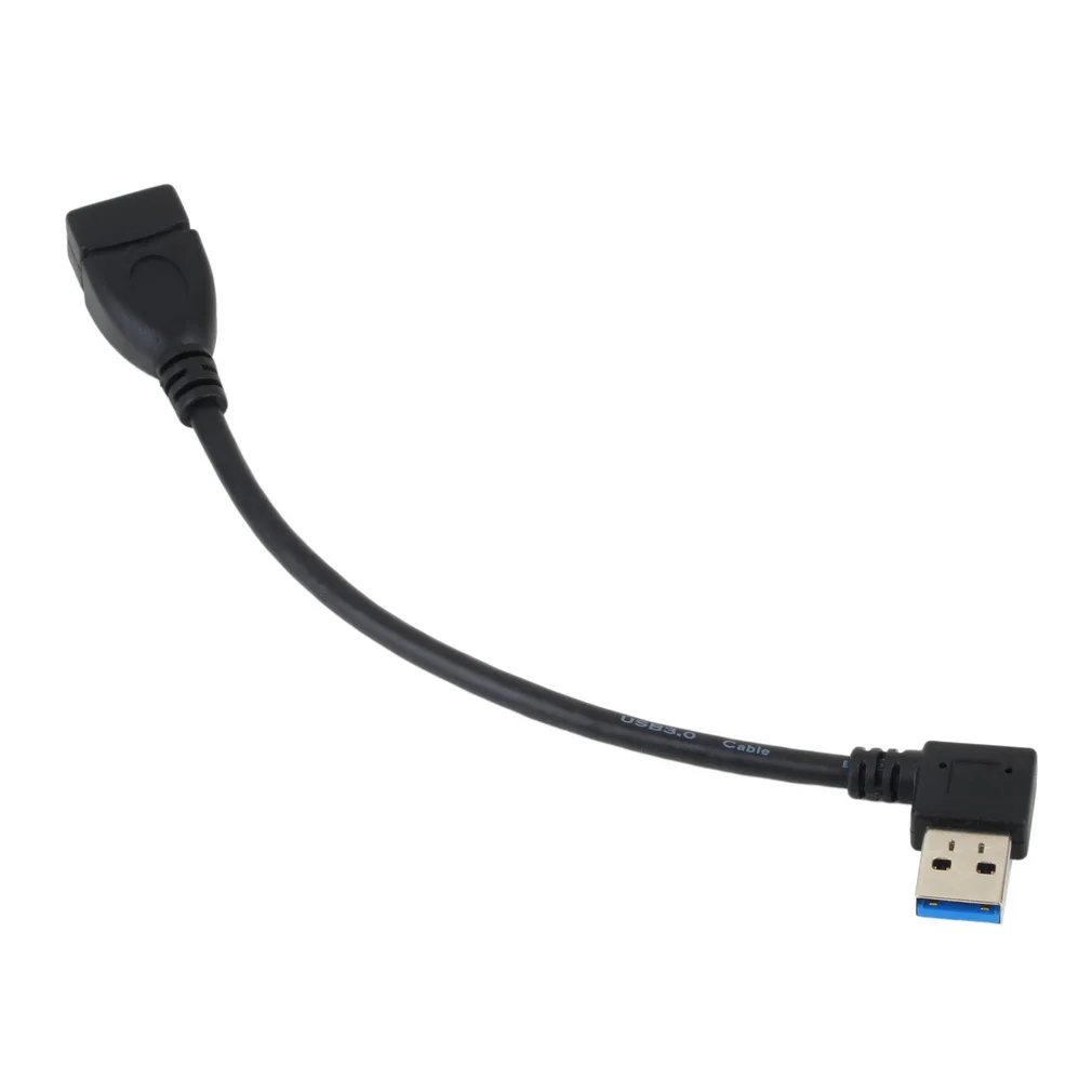 Оптовая продажа 1 шт. USB 3 0 Мужской A к женскому 90 градусов удлинитель Кабель для