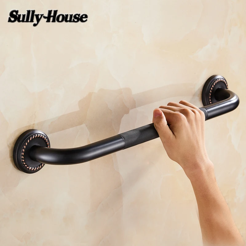 Черный античный латунный поручни для ванной комнаты Sully House защиты туалета