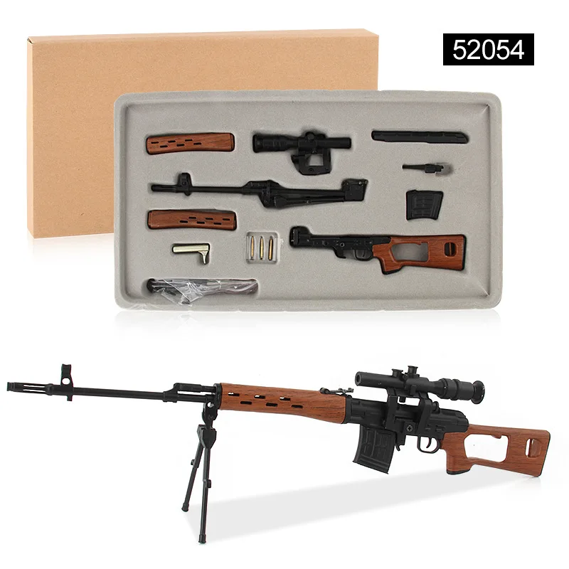 1:4 SVD снайперская винтовка металлический сплав мини военный пистолет Модель игрушка подарок для детей не может снимать коллекция