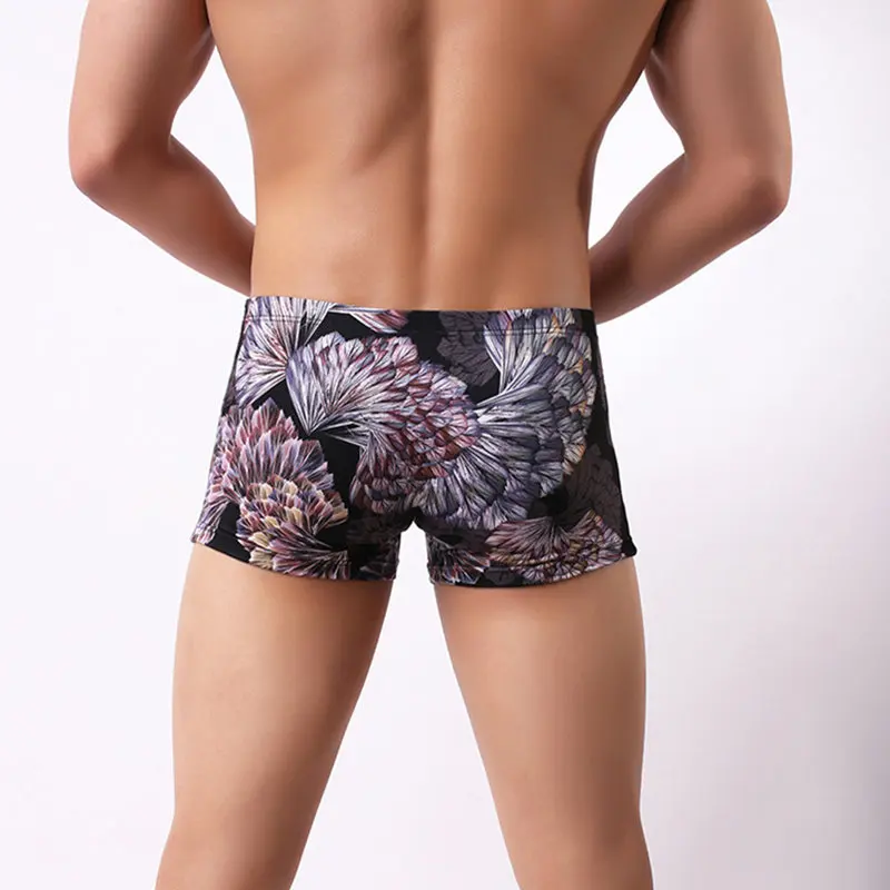 4 шт./лот, мужское нижнее белье, боксеры, мужские трусы Calzoncillo Hombre, шелковые трусы, мужские шорты, забавные мужские трусы