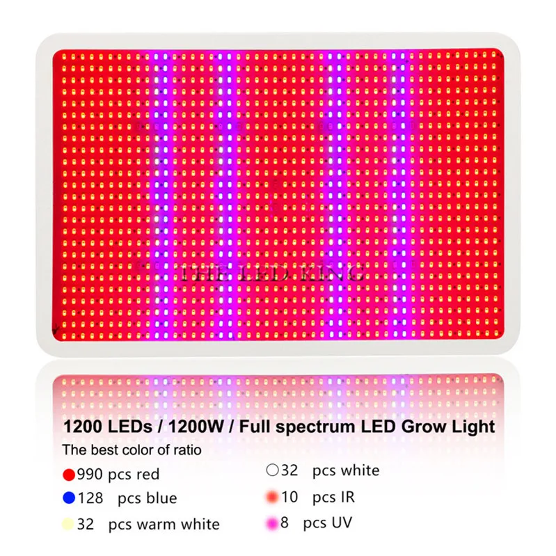 200W 400W 600W 800W 1200W 1600W светодиодный светильник для выращивания полный спектр 410 730nm