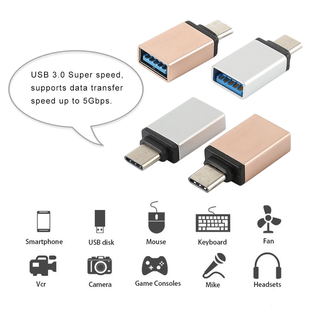 1 шт. адаптер OTG с поддержкой синхронизации данных и зарядки USB 3,0 адаптер синхронизации данных для телефона samsung Xiaomi huawei с usb type-C