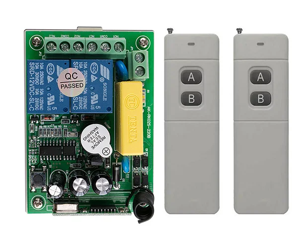 Универсальный беспроводной пульт дистанционного управления 3000 м AC 220 В RF 2CH 2 CH 10A