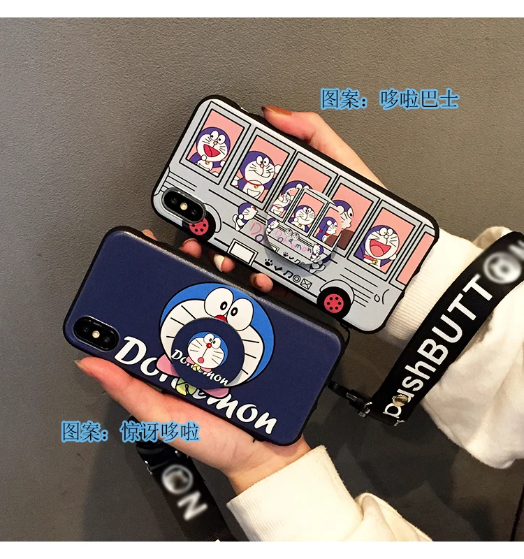 Мультяшный чехол для Samsung s10 телефона Doraemon Galaxy S10 plus мягкий S10lite S7 edge + держатель