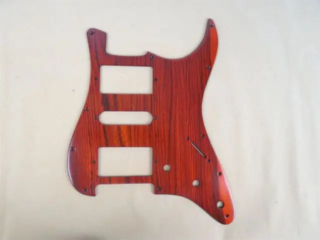 

1PCS hand made solid Bocote (Ziricote) STRAT GUITAR HSH Pickguard #3868