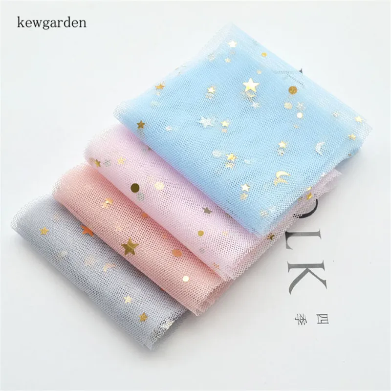 Кружевная марлевая лента Kewgarden 6 см 8 10 Moon Stars ручная изготовленная DIY для волос