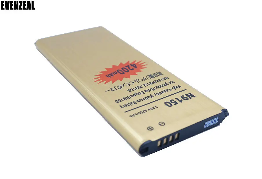 EVENZEAL 1x Высокая емкость Золотая аккумуляторная батарея для Samsung Galaxy Note Edge N915 N9150