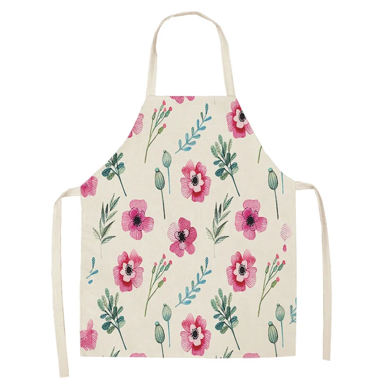 1 шт. Противоударная заданяя узор Кухня женские фартуки из хлопка и льна без