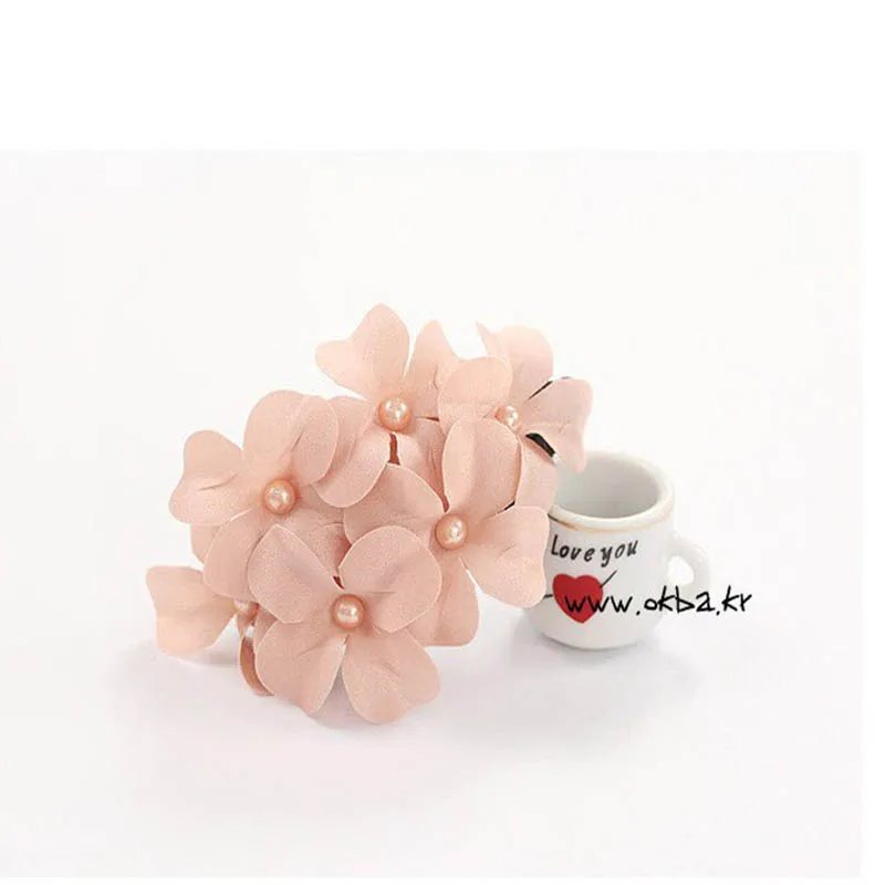 Тканевые заколки для волос ручной работы с цветами женщин и девочек милые 3D