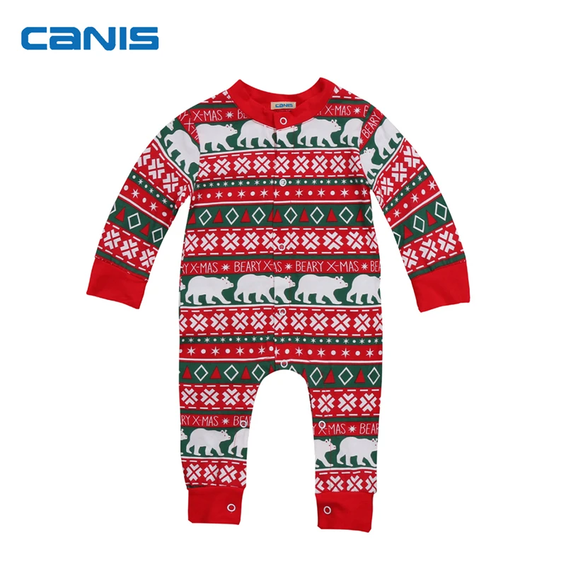 Новинка 2017 рождественские пижамы детские комбинезоны Одежда для новорожденных
