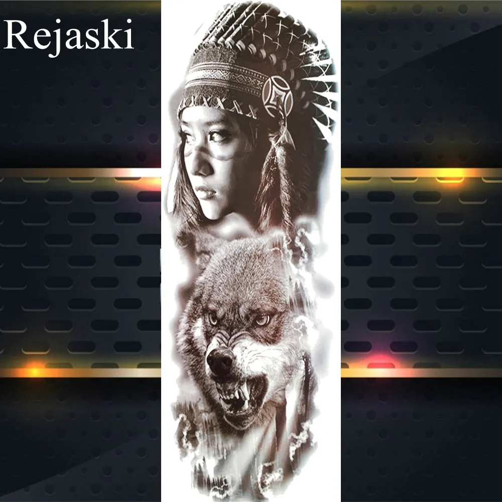 Водостойкая Временная тату наклейка Rejaski для женщин и мужчин черная бумага с