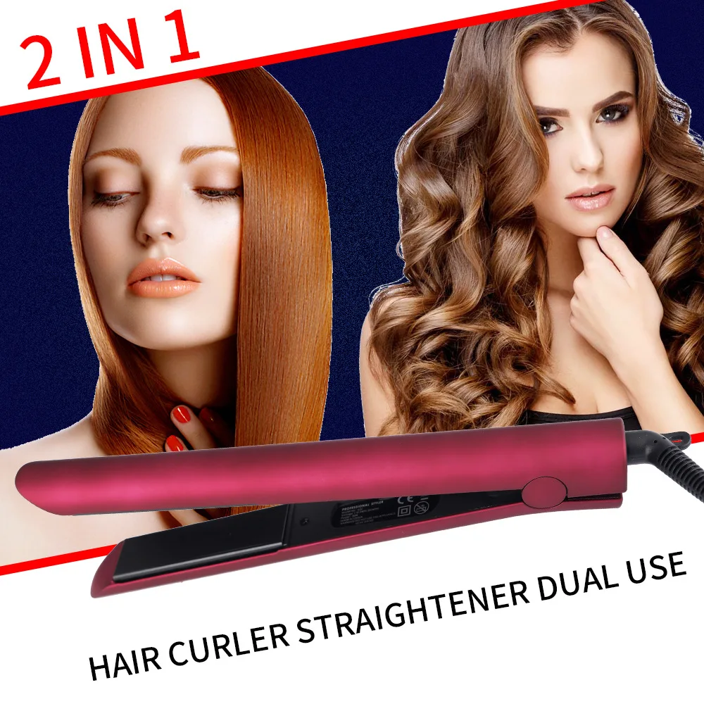 

Temperature Wide Plates Keratin Straightening Irons Styling Tool Titanium Professional Hair Straightener Flat Iron for All Hairs