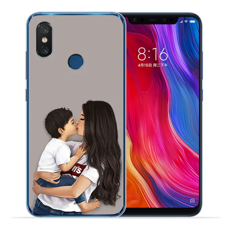 Роскошные для малыша и мамы; queen женщина для Xiaomi Redmi Mi 8 6 A2 Lite 5X 6X A1 6A 4X 4A 5 Plus Note 4 5A Prime Pro крышка чехол Coque Etui - Цвет: 1214