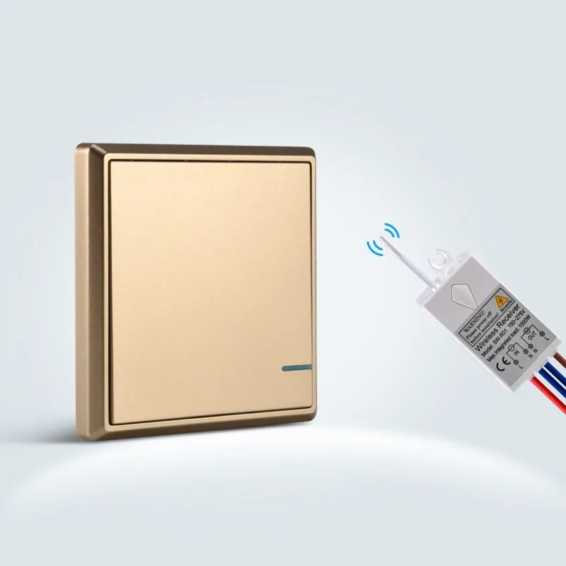 Set A Smernit Беспроводной Переключатель 220v смарт-1-настенный переключатель батареи Беспроводной дистанционного Управление светильник переключатели Водонепроницаемый сенсорный кнопочный переключатель - Цвет: Set A