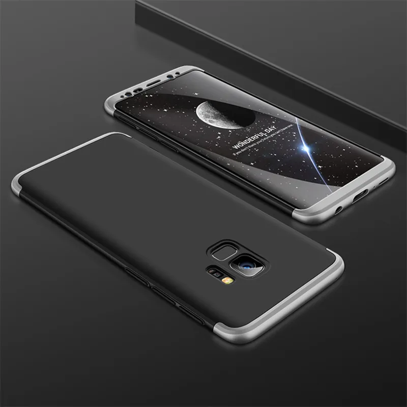 Модный ударопрочный матовый чехол на 360 градусов для samsung S9 S8 Plus, черный, красный чехол для телефона для samsung S6 S7 Edge, жесткий защитный чехол - Цвет: Black Gary