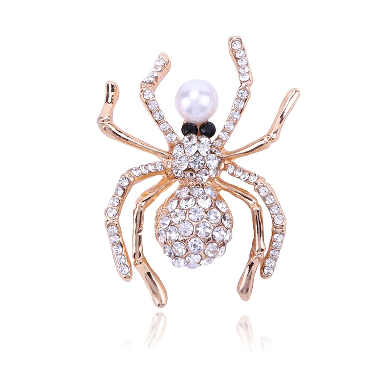 Женская Брошь с кристаллами и жемчугом брошь в виде насекомого|Броши| |