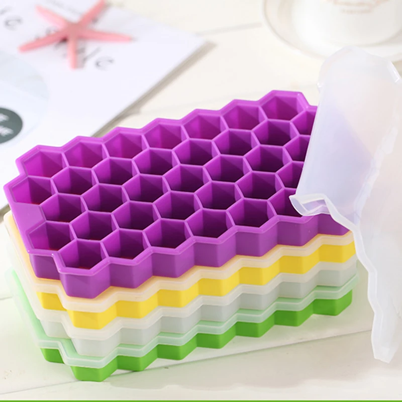 Сотовая форма ледяной куб 37 кубов поднос для хранения контейнеров