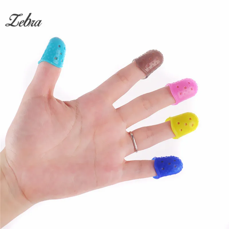 Zebra Fingertip протектор силиконовая гитара Fingerstall гитарные струны для укулеле защита