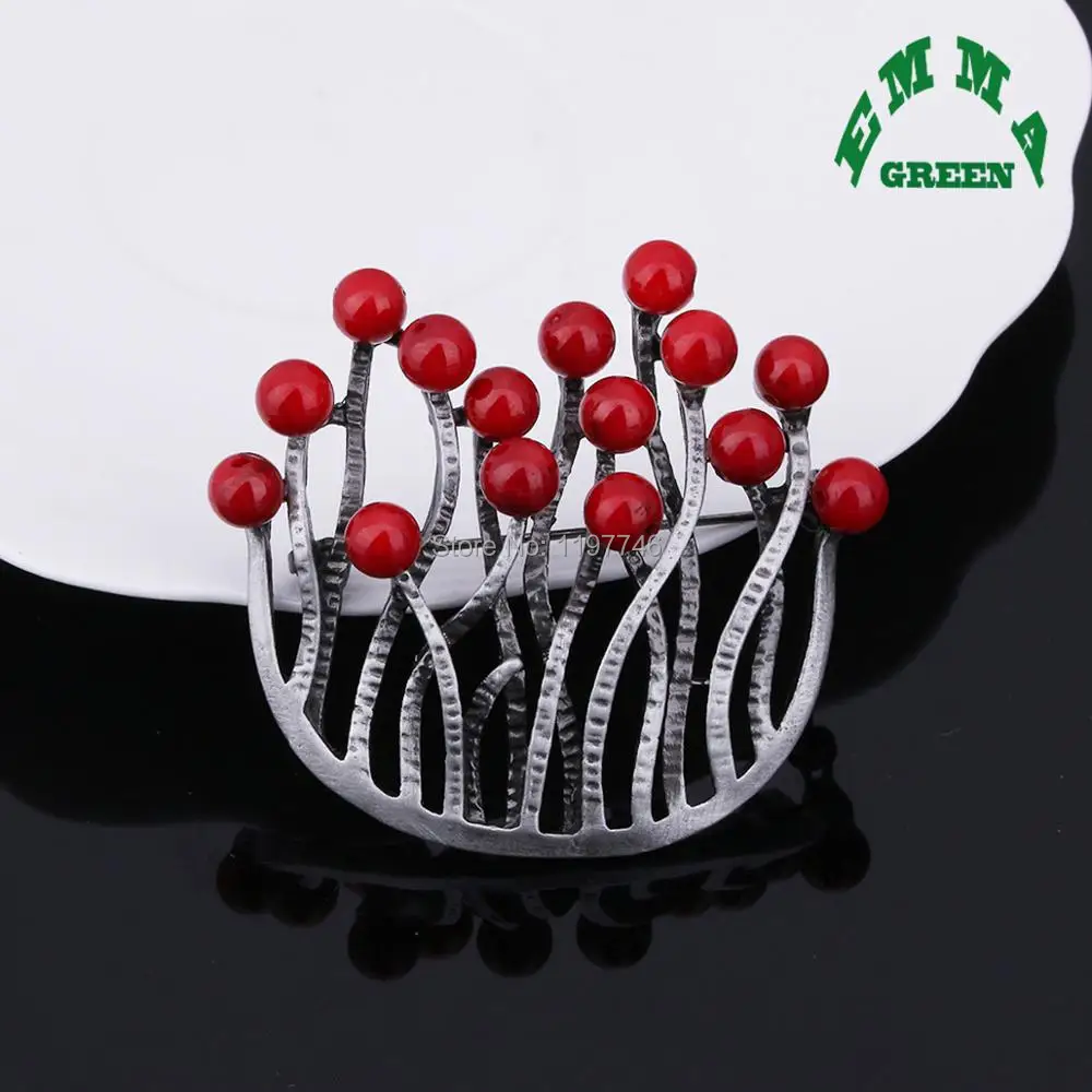 Женская Брошь кораллового цвета с искусственным жемчугом|brooches for women|pearl broochpearl