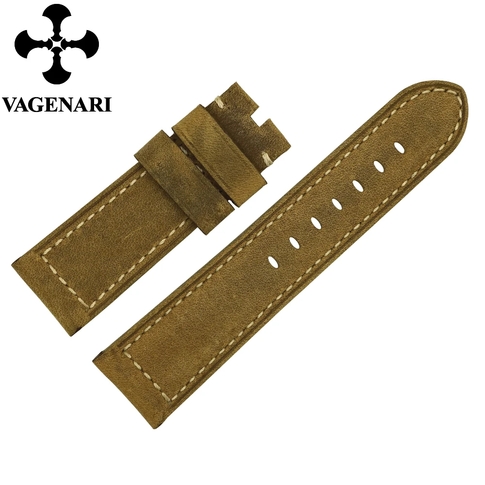 Бесплатная Доставка D264 Желто-Коричневый Итальянский Натуральная Кожа Ремешок