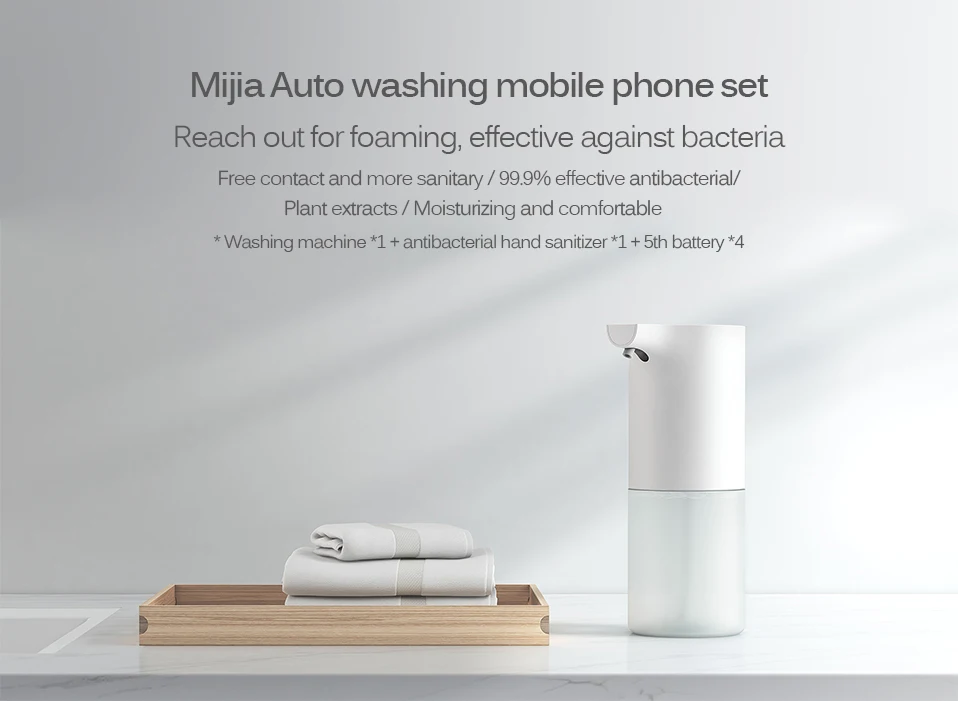 Горячее предложение,, Xiaomi Mijia, автоматический индукционный пенообразователь, ручная мойка, дозатор мыла, автоматическое мыло, 0,25 s, инфракрасный датчик для Smart Ho D5