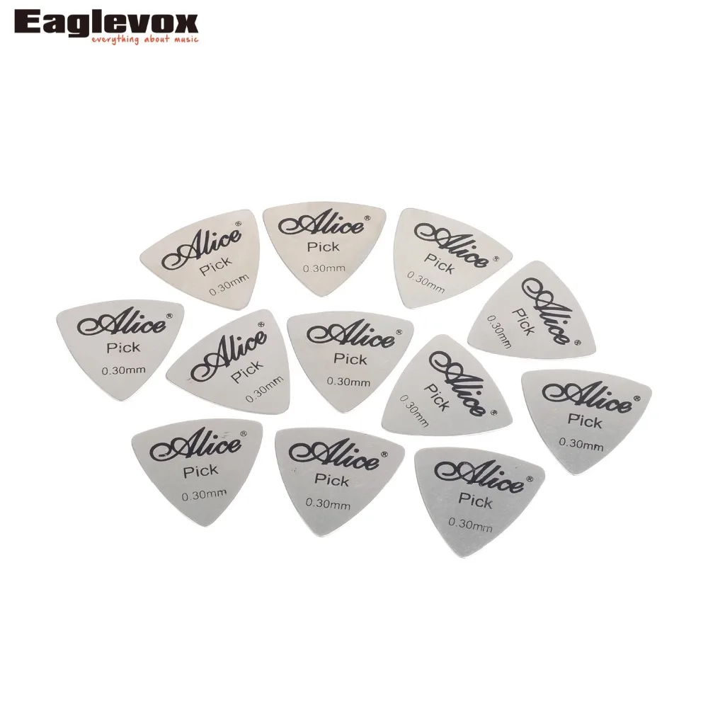 12 шт. медиаторы для бас гитары Нержавеющая сталь акустической Электрический