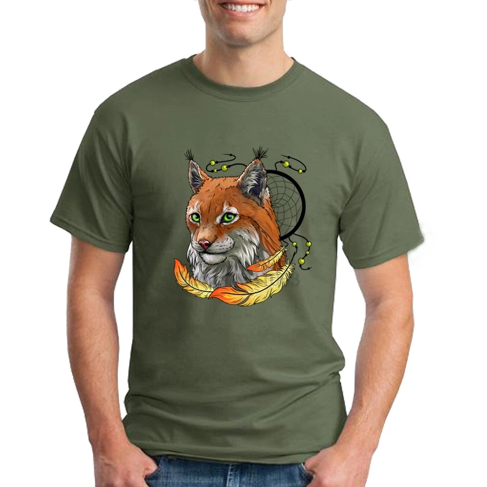 Man T Shirt Indian Lynx Hip Hop Short Sleeve O Neck T-Shirts Camisetas Wholesale Men Crazy TShirtsnovelty bts crop top | Мужская одежда