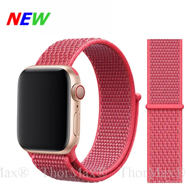 25-Hibiscus Нейлоновый ремешок для apple Watch band 5 4 3 iWatch band 42 мм 44 мм 40 мм apple wacth 4 3 2 аксессуары для браслетов Sport Loop correa - Цвет ремешка: 25-Hibiscus
