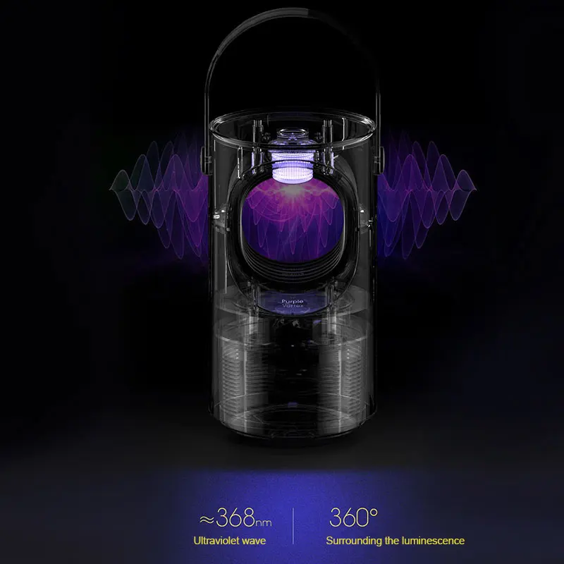 2018 New Design Portable Mosquito Killer Lamp Purple Vortex LED Electronic Trap Pest Repeller Radiation-free | Лампы и освещение