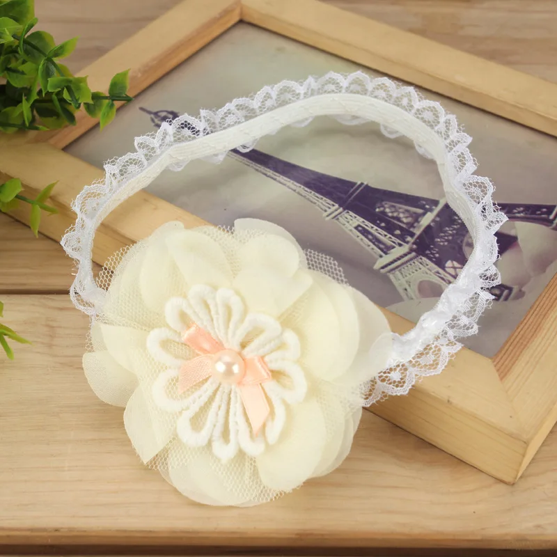 Лента для волос с цветами малышей бант девочек повязка аксессуары