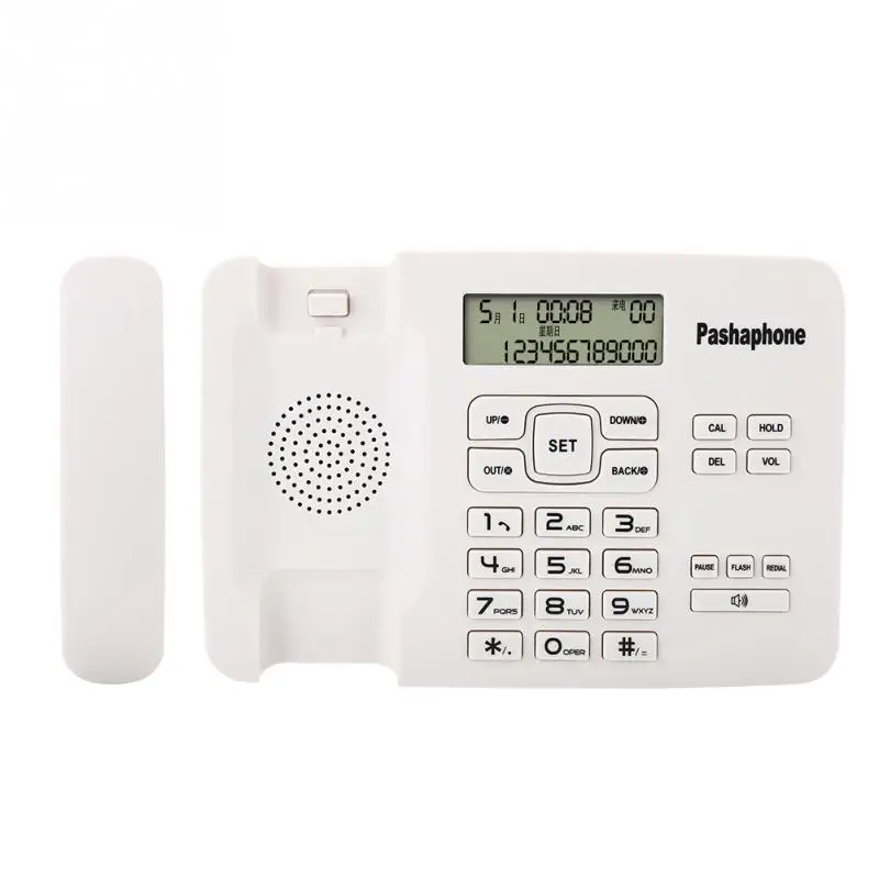 Телефон с проводом телефон звонящим IDFSKDTMF двойная система календарь ЖК дисплей