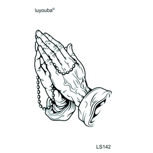 Водостойкие временные татуировки с ладони на ладонь для мужчин, наклейка на временное тату рук в стиле Харадзюку