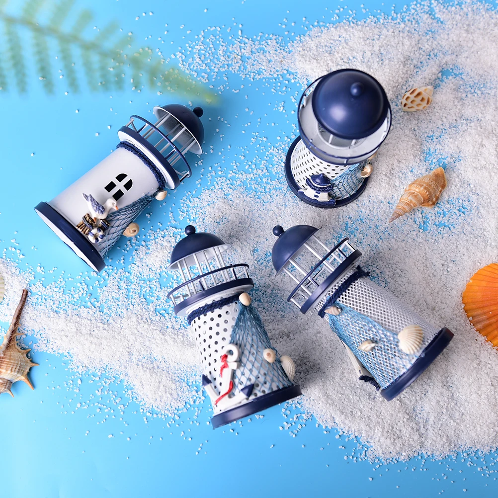 

Новинка, светодиодный ночник в средиземноморском стиле, подсвечник в виде маяка украшения для дома, рождественсветильник, подарок на день р...