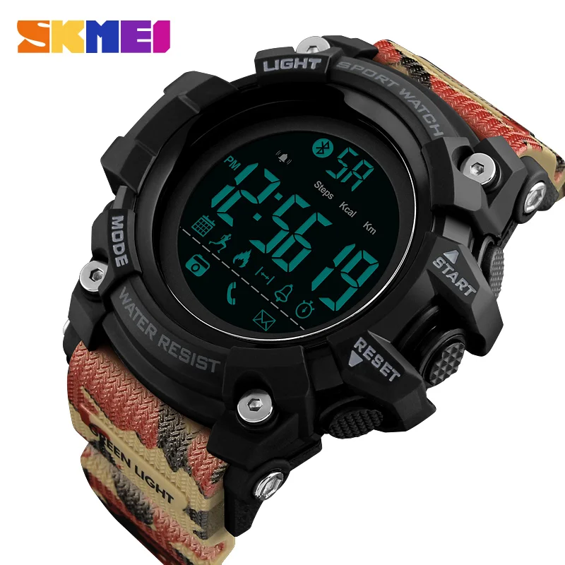 SKMEI Для мужчин Смарт часы Шагомер калорий хронограф модные уличные Smartwatch