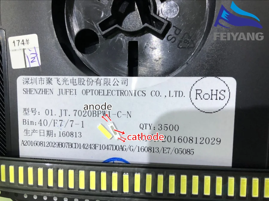 200 шт. оригинальные светоизлучающие бусины 7020 лм 0 5 Вт 3 в 54 лм|led for led tv|led tv backlightled