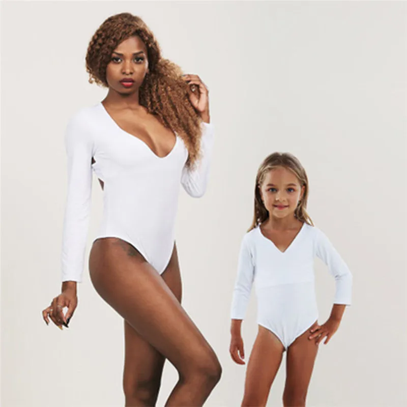 Одинаковые купальники для всей семьи 2018 летнее бикини мамы и дочки Цельный