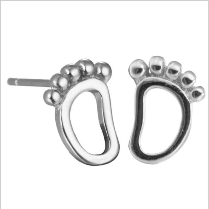 LULU-PIG серебро 925 пробы корейские модные ювелирные изделия открытые маленькие