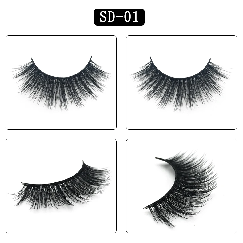 RANMEI 1pc/Pair 3D Mink Hair Eyelashes Handmade False Thick Eye Lashes Full Strip Cruelty Free Luxury | Красота и здоровье