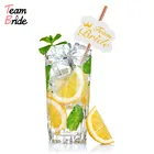 10 шт., соломинки для девичника, розовое золото