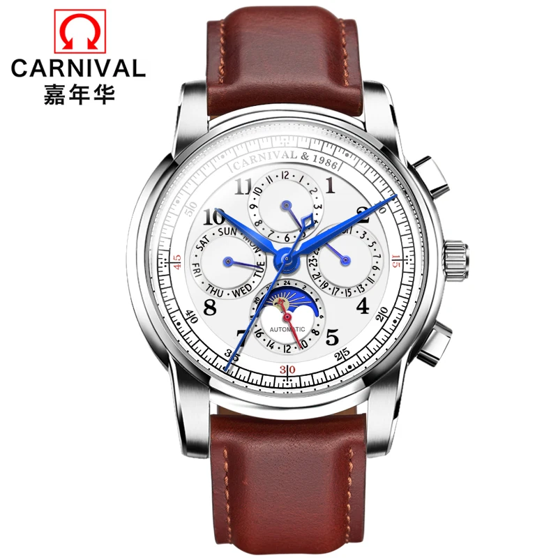 Механические часы мужские montre homme automatique orologi uomo automatici reloj mecanico hombre 2019 erkek saat moon phase