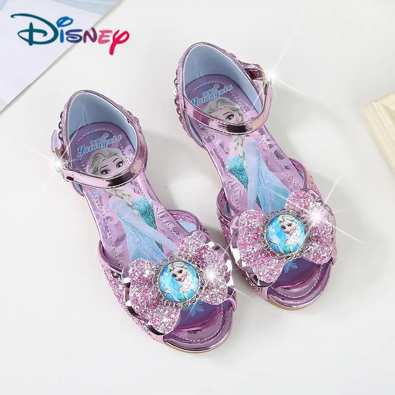 Disney Детские Тонкие Туфли Sandalia Infantil Холодное сердце платье принцессы для девочек