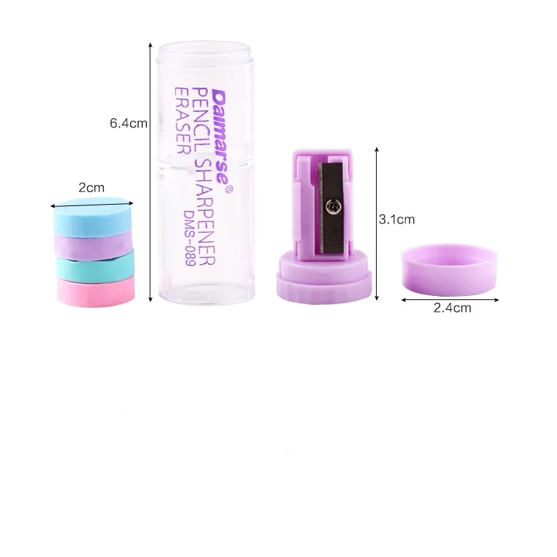 Креативная мини точилка для карандашей и ластики новые карамельные Канцтовары