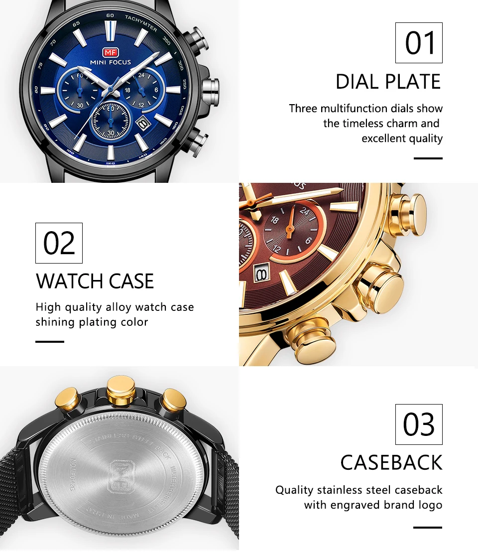 Часы наручные мужские кварцевые аналоговые с календарем|Мужские спортивные