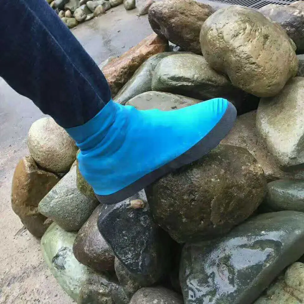 1/2 пар дождевых чехлов для обуви с высоким голенищем из латекса