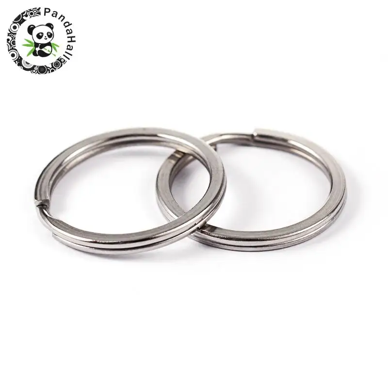 

100pcs 304 Stainles Steel Split Key Rings, Stainless Steel Color, 2x25mm