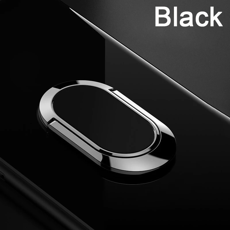 Черный Чехол A5 Для lenovo A5 L18011, чехол 5,45 дюйма, мягкий черный силиконовый магнитный автомобильный держатель, кольцо, чехол для lenovo A5, чехол для телефона s - Цвет: Черный