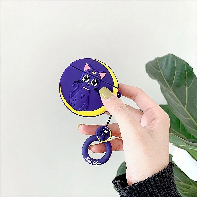 Чехол для AirPods силиконовый милый чехол наушников Сейлор Мун Airpods 2 Apple Earpods