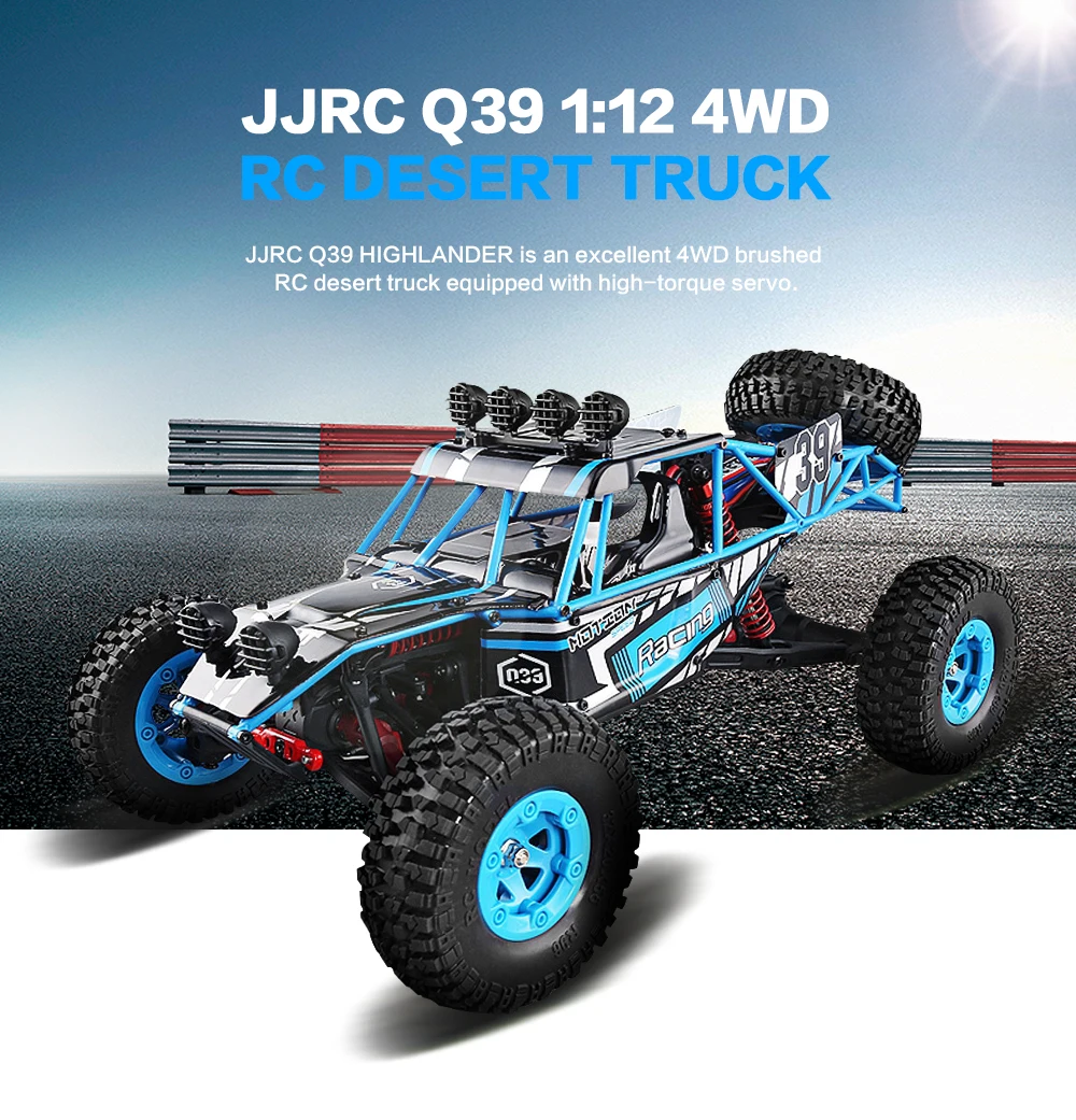 JJRC Q39 1:12 4WD RC Desert Truck RTR 35 км/ч + быстрая скорость 1 кг Servo с высоким крутящим моментом 7