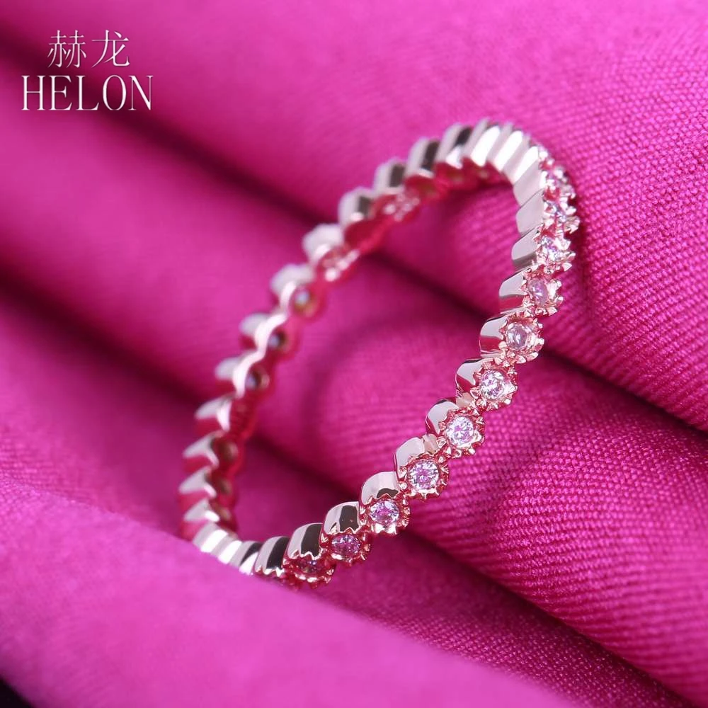 Женское кольцо из розового золота с бриллиантами 0 15 карата|ring ring|fine jewelryring wedding |