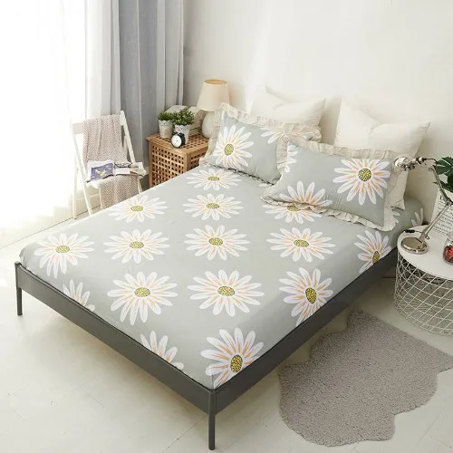 fitted sheet 13 Простыня из хлопка с эластичным резиновым подолом, простыня, постельное белье с глубоким карманом, двойная простыня, размер 160X200 см - Цвет: fitted sheet 13